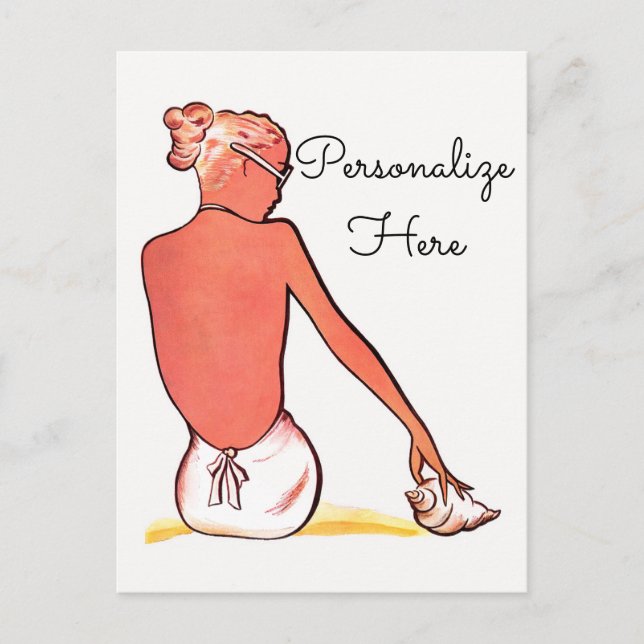 Sårbensflickans årstidsbetingade sommaråtercirkel  meddelande vykort (Framsida)