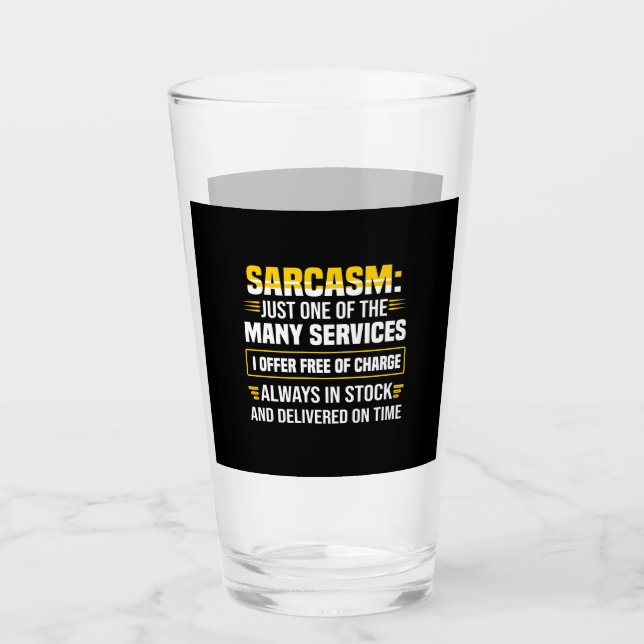 Sarcasm är bara en av de många tjänsterna glaskopp (Framsida)