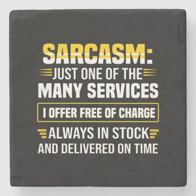 Sarcasm är bara en av de många tjänsterna stenunderlägg (Framsidan)