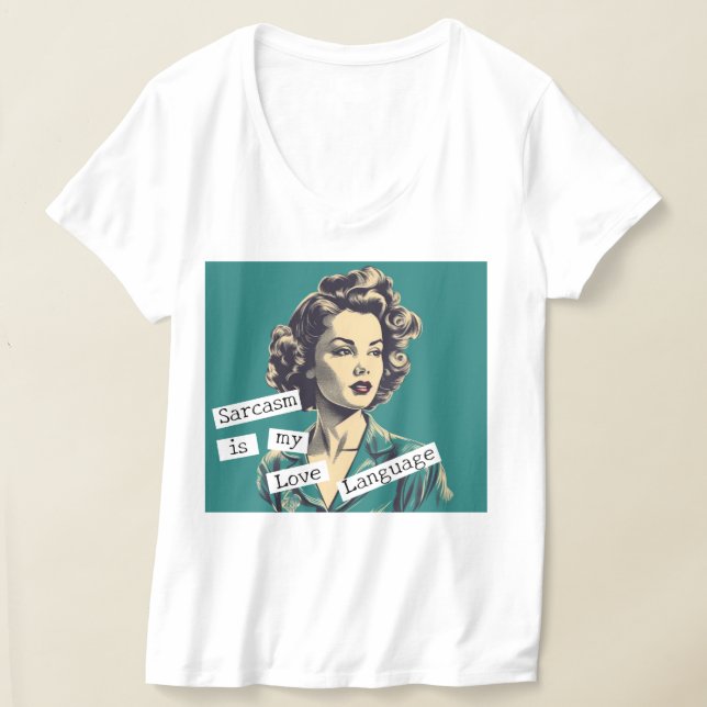 Sarcasm är mitt Kärlek-språk Retro Woman T-Shirt (Laydown)