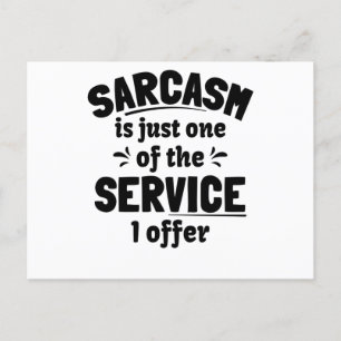 Sarcasm är rätt sätt att lura någon med stil vykort