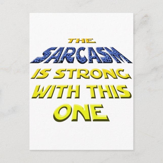 Sarcasm är starkt med den här vykort (Framsida)