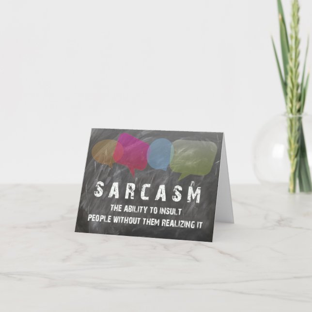Sarcasm BLANK INSIDE - speciell begäran Kort (Framsida)