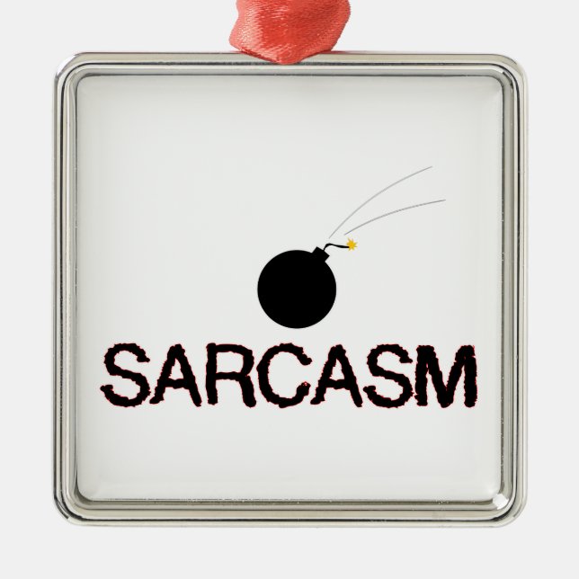 Sarcasm Bombed Julgransprydnad Metall (Framsidan)
