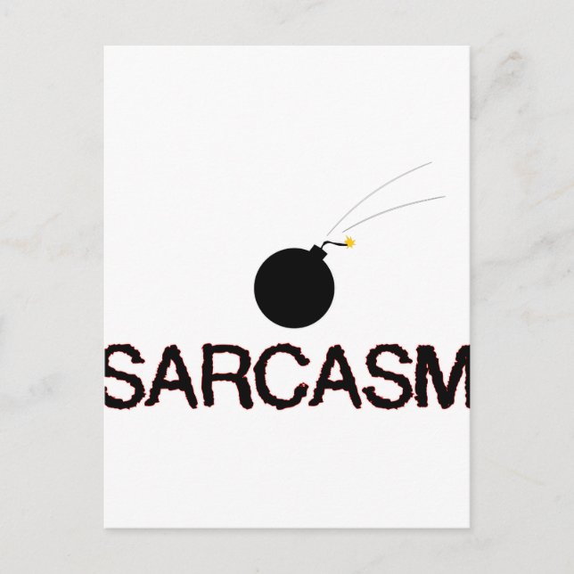 Sarcasm Bombed Vykort (Framsida)