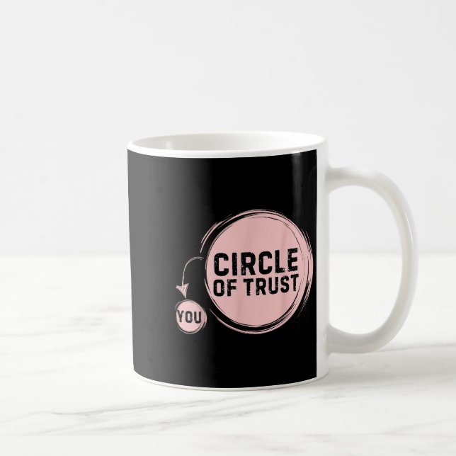 Sarcasm Circle Of Trust Funny  Kaffemugg (Höger)