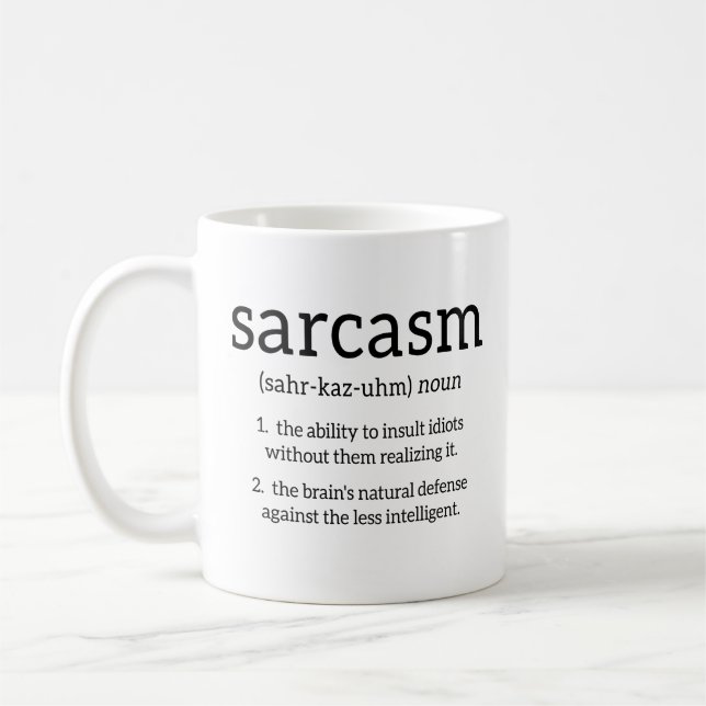 Sarcasm Definition Kaffemugg (Vänster)