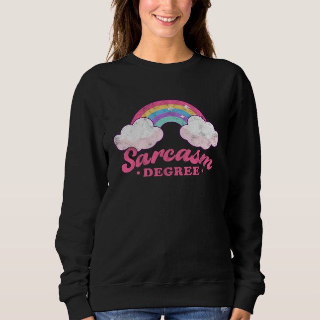 Sarcasm Degree Rainbow  Sarcastic Person T Shirt (Framsida)
