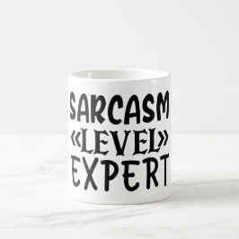 Sarcasm Level Expert Funny Quote Humous Sassy Kaffemugg