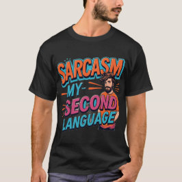 Sarcasm - Mitt andra språk - Lusnykig citat T Shirt