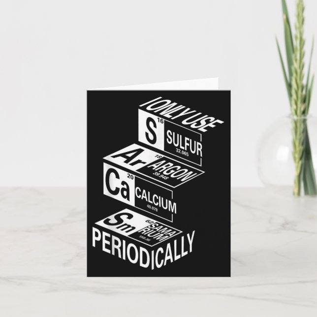 Sarcasm Periodic Bord Inslag Konstig Science Joke Kort (Framsida)