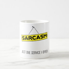 Sarcasm - precis en som är tjänste- erbjuder jag kaffemugg