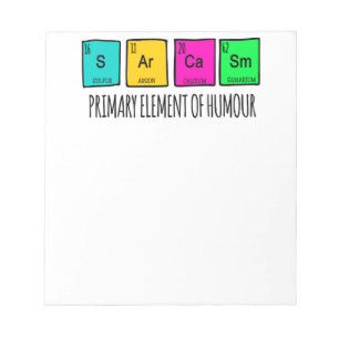 Sarcasm Primary Inslag of Humor Science Latte Mu Anteckningsblock