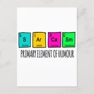 Sarcasm Primary Inslag of Humor Science Vykort