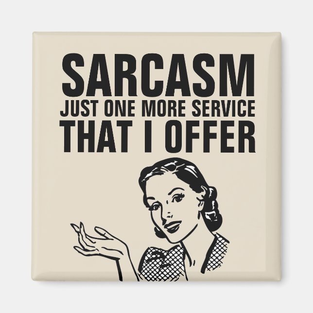 SARCASM RETRO HOUSEWIFE MAGNETS MAGNET (Framsidan)