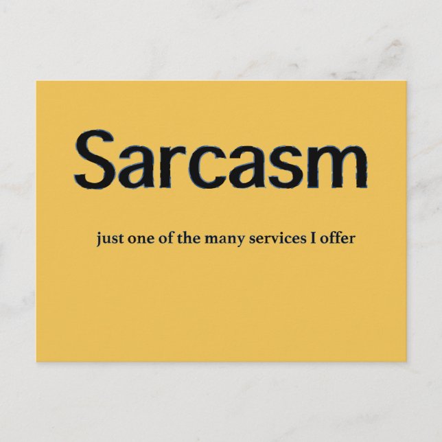 Sarcasm Services Vykort (Framsida)