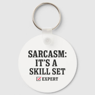 Sarcasm Skill Set Expert Typography Nyckelring