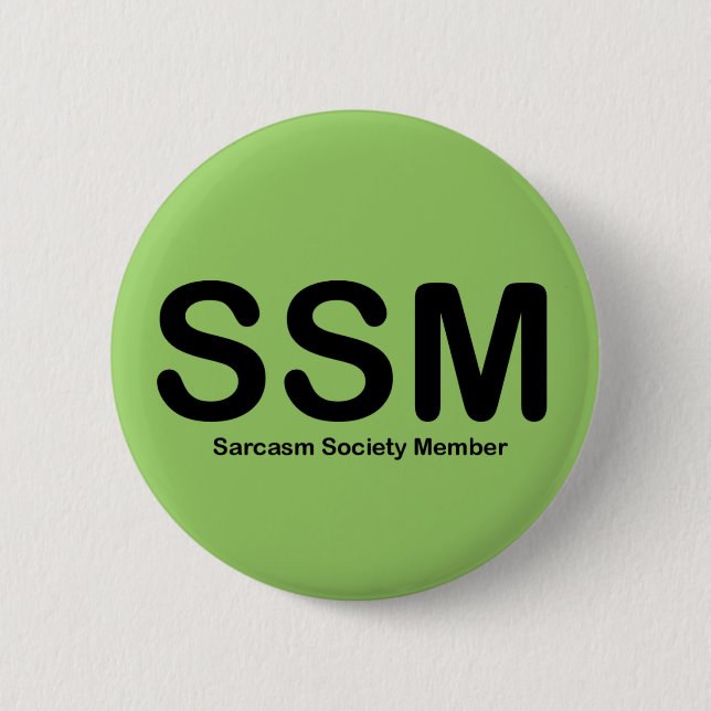Sarcasm Society Member Button Knapp (Framsida)