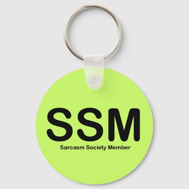 Sarcasm Society Member Nyckelring (Framsida)