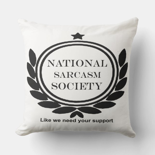Sarcasm Society Roligt Sarcastic Quote Kudde (Framsida)