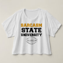 Sarcasm State Bella+Canvas Boxy Skörd Top T-Shirt