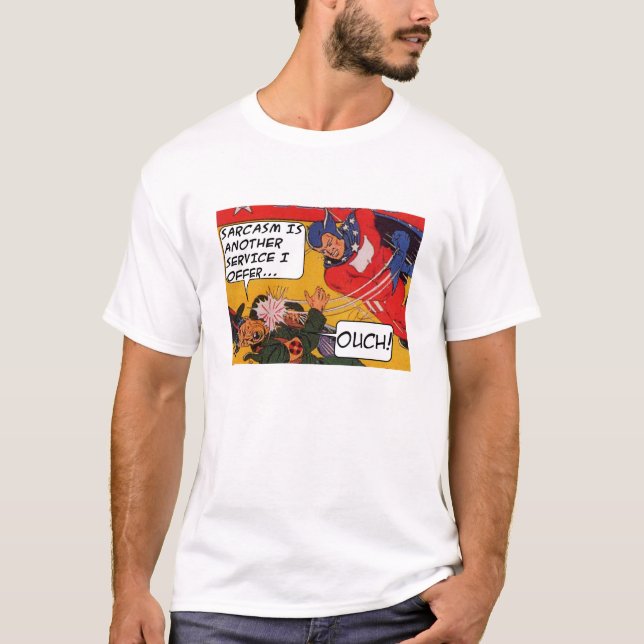 Sarcasm Tecknads T-shirt (Framsida)