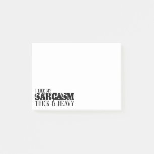 Sarcasm tjockt & skurkroll post-it block