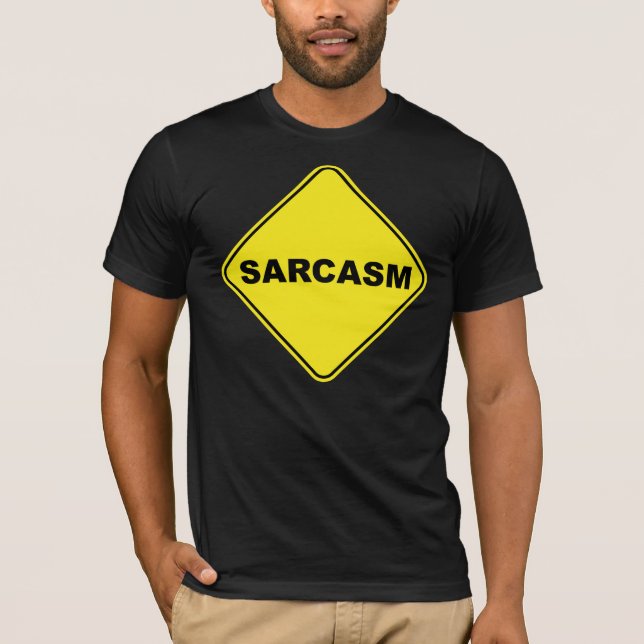 Sarcasmen undertecknar tee shirt (Framsida)