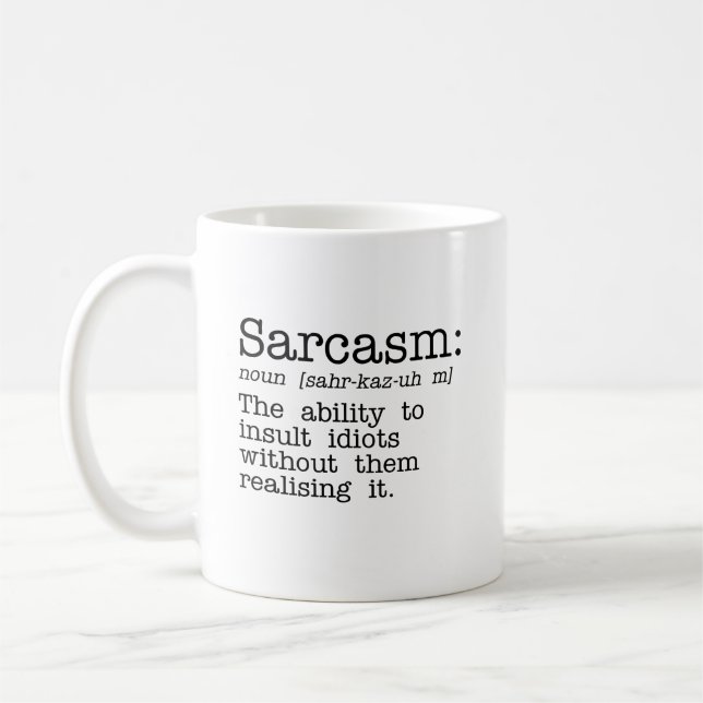 Sarcasmkaffemugg Kaffemugg (Vänster)