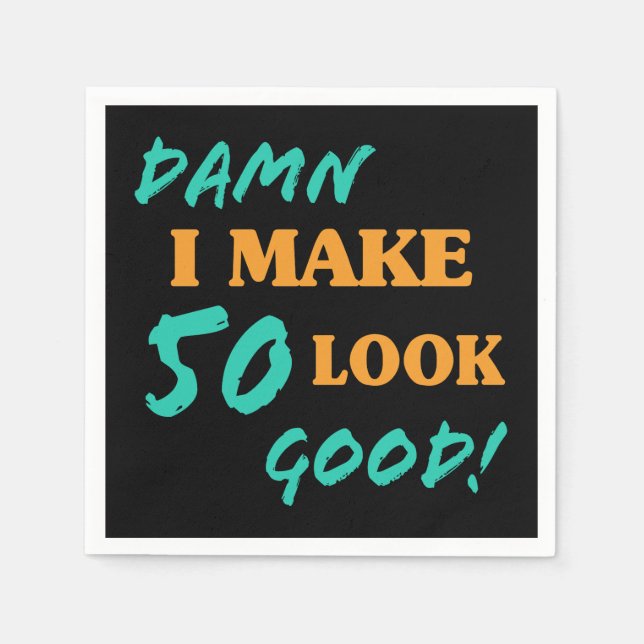 Sarcastic 50:e födelsedag pappersservett (Framsidan)