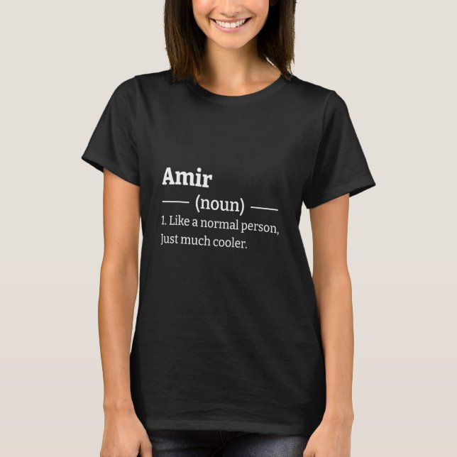 Sarcastic Amir T Shirt (Framsida)