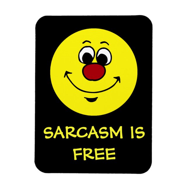 Sarcastic Ansikte Grumpey Magnet (Vertikal)