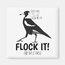Sarcastic Australian magpie magnet