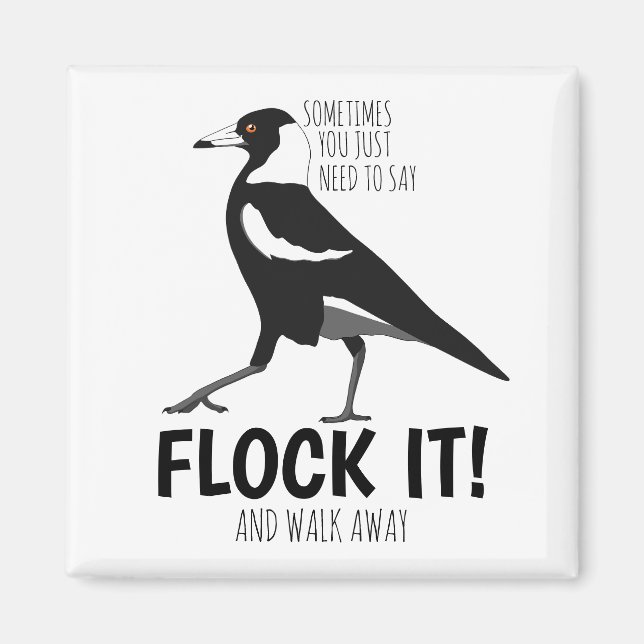 Sarcastic Australian magpie magnet (Framsidan)