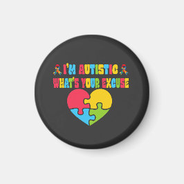 Sarcastic Autism jag är autistisk, vad är din ursä Magnet