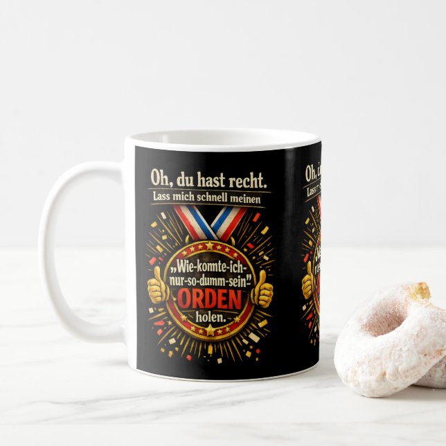 Sarcastic Award Quote – Medal Humor Design Kaffemugg (Med munk)