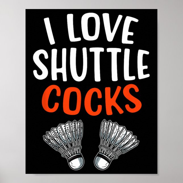 Sarcastic Badminton Player Game Match Humor Joke Poster (Framsidan)