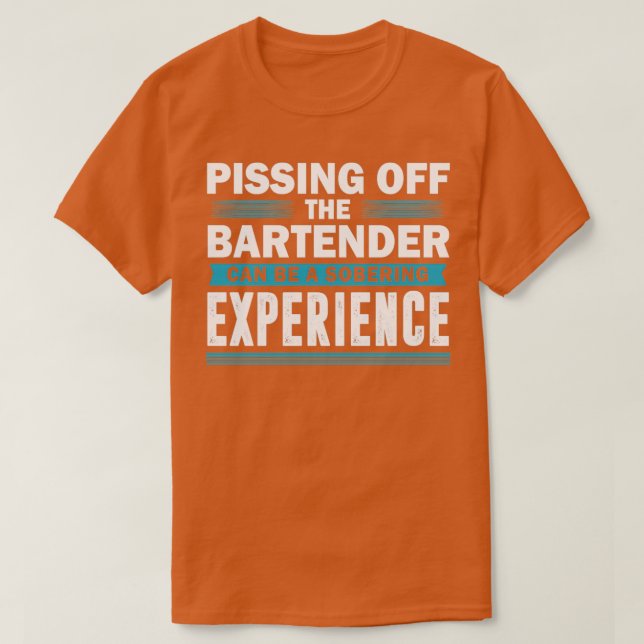 Sarcastic Bartender Alcohol Mixer Barkeeper Jokes T Shirt (Design framsida)
