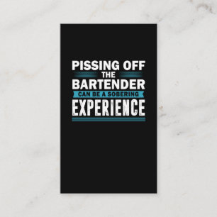 Sarcastic Bartender Alcohol Mixer Barkeeper Jokes Visitkort