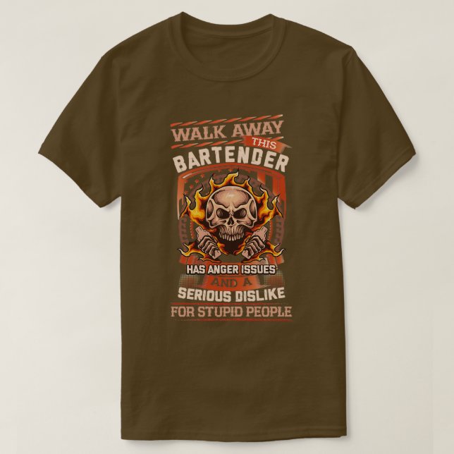 Sarcastic Bartender T Shirt (Design framsida)