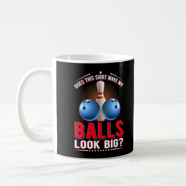 Sarcastic Bowling Ball Vuxen humor Kaffemugg (Vänster)