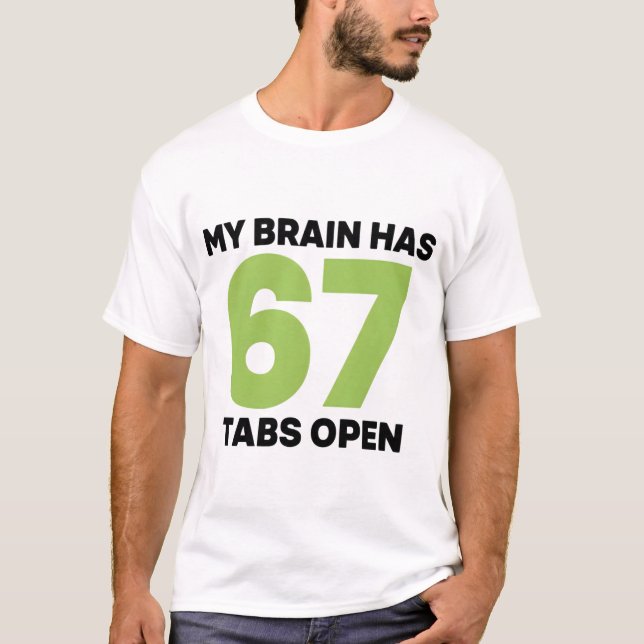 Sarcastic Busy Mind Saying Multitasking Chaos  T Shirt (Framsida)