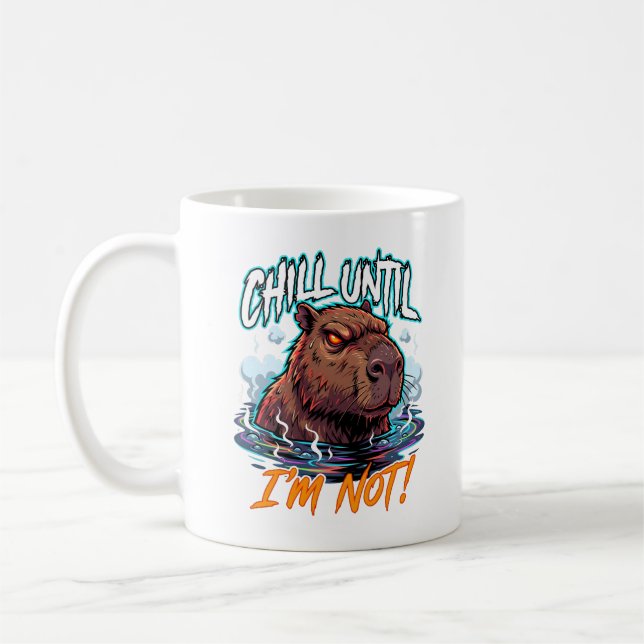 Sarcastic Capybara Chill Until I’m Not Funny Kaffemugg (Vänster)