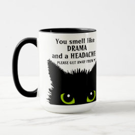 Sarcastic Cat Drama & Headache Office School Mugg