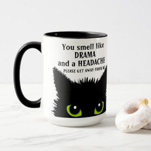 Sarcastic Cat Drama & Headache Office School Mugg