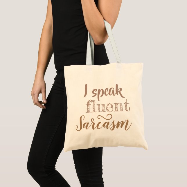 Sarcastic Charm Tote Bag Tygkasse (Framsida (produkt))