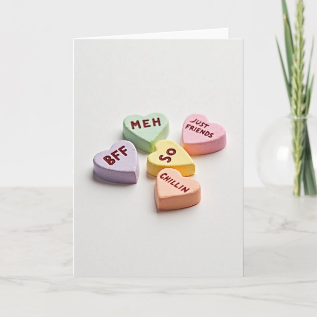 Sarcastic Conversation Hearts Card Kort (Framsida)