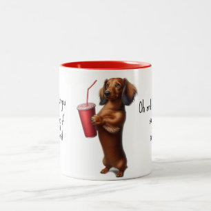 SARCASTIC DACHSHUND Två-Tonad MUGG