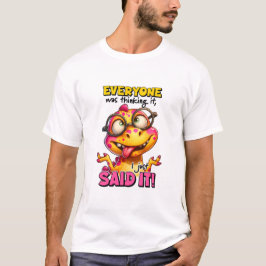 Sarcastic Dinosaur Alla trodde det. T Shirt