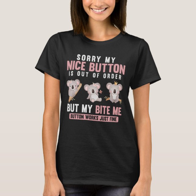 Sarcastic Diva Koala Bear Girl Funny Koala T Shirt (Framsida)